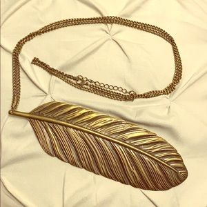 Coper leaf necklace